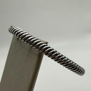 Southwestern Sterling Silver Twisted Rope Cuff Bracelet Unmarked